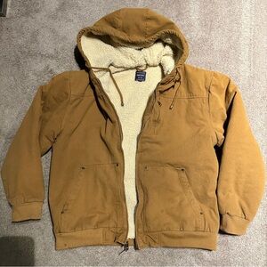 Smith’s Men's Brown Hooded Jacket, XL fits like Large